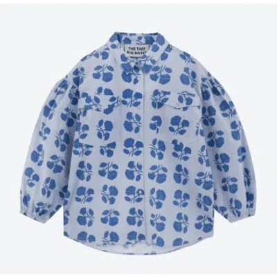 The Tiny Big Sister Roses Shirt In Blue