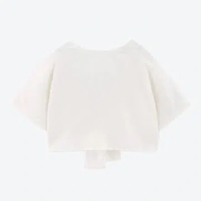 The Tiny Big Sister Wrap Blouse In Neutral