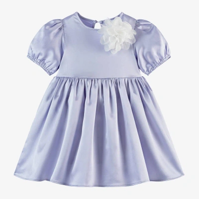 The Tiny Universe Babies' Girls Lilac Purple Satin Dress