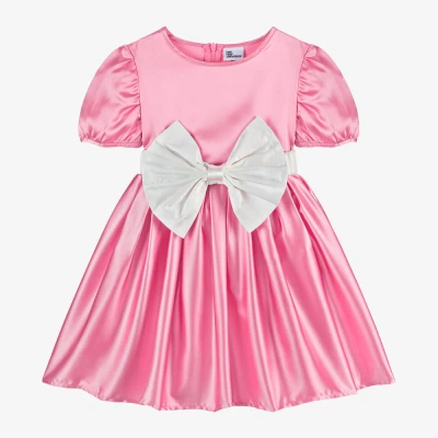 The Tiny Universe Babies' Girls Pink Satin Bow Dress