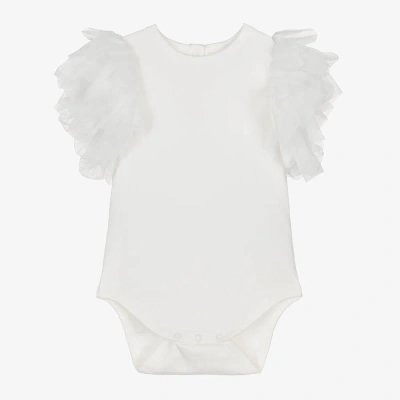 The Tiny Universe Babies' Girls White Organic Cotton Bodysuit