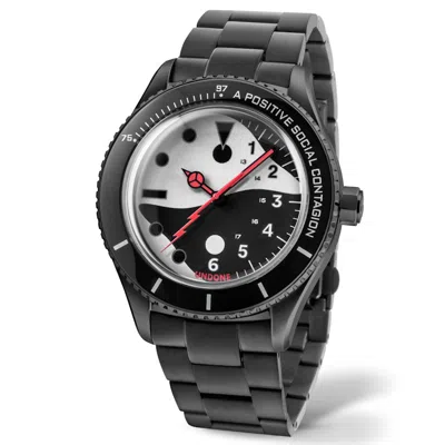 Pre-owned The Undone X Staple Yin Yang Watch Black In Multi