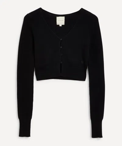 The Uniform Cashmere Little Cardigan In Black