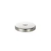 The Universal Soul Company Luxury Engraved Silver Tone Single Wick Candle Lid In Silver