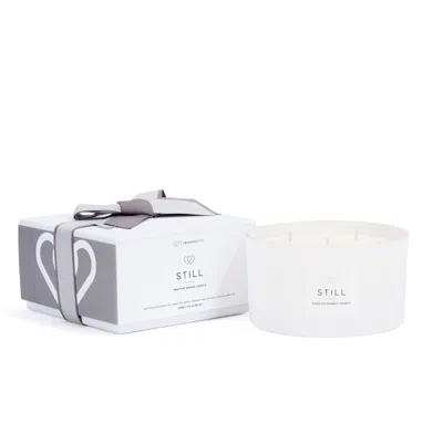 The Universal Soul Company White Positive Energy Total Luxury Multi Wick Candle Still