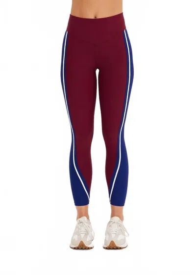 The Upside Adesa High Midi Pant In Maroon In Red