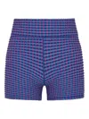 The Upside Aliki 5 In Checked-pattern Shorts In Blue