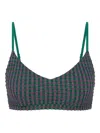 The Upside Aliki Ballet Check-pattern Bra In Multi