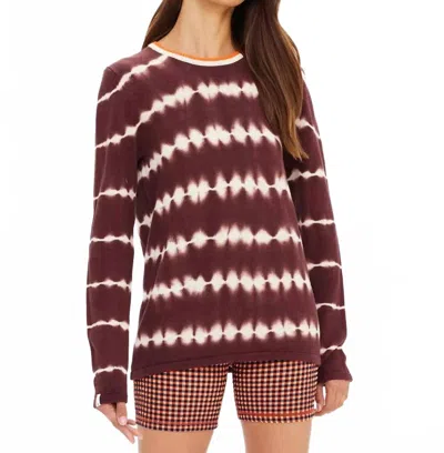 The Upside Amana Long Sleeve Knit Sweater In Chocolate In Gold