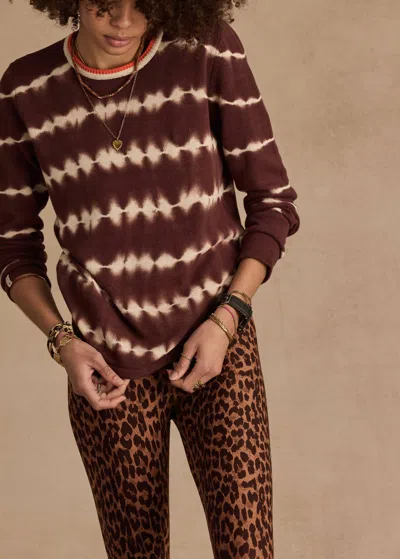 The Upside Amana Long Sleeve Knit Top In Tie Dye In Brown