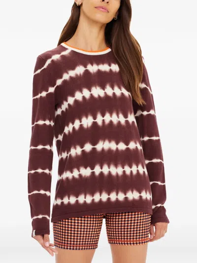 The Upside Amana Tie-dye Long-sleeve Sweater In Brown
