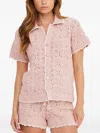 The Upside Anoki Crochet Shirt In Pink