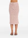 The Upside Anoki Irena Crochet Midi Skirt In Pink