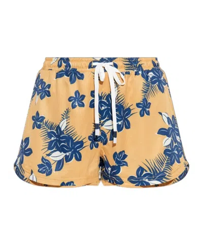 The Upside Aruba Printed Shorts In Brown