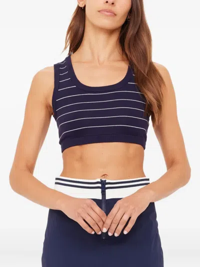 The Upside Astra Solange Striped Top In Blue