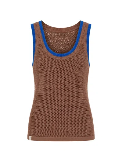 The Upside Avalon Wales Knit Tank Top In Brown