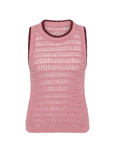 The Upside Bahia Koby Knitted Tank Top In Pink