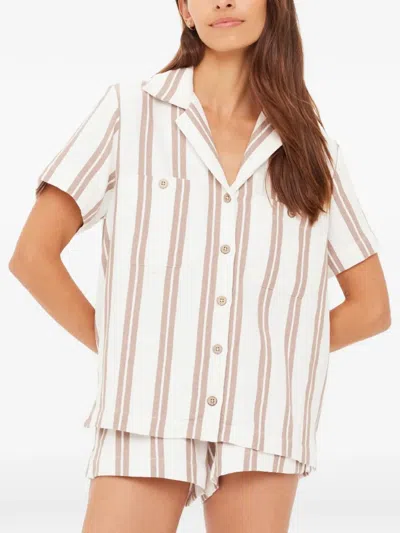 The Upside Baja Katia Striped Shirt In White