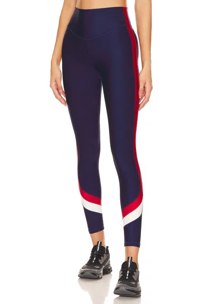The Upside Ballpark 25" High Midi Pant In Navy