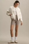 The Upside Banks Teddy Bomber Jacket In Beige