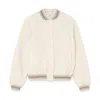 The Upside Banks Teddy Bomber Jacket In Natural