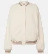 The Upside Banks Teddy Bomber Jacket In White
