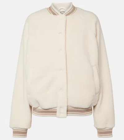 The Upside Banks Teddy Bomber Jacket In Natural