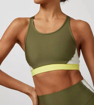 The Upside Beat Linda Sports Bra In Olive