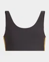 The Upside Beaufort Harley Scoop Bra In Licorice In Black
