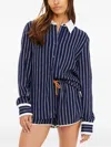 The Upside Belize Bobbi Collared Top In Blue