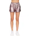 The Upside Billie Metallic Running Shorts In Pink