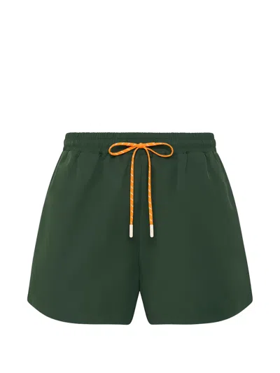 The Upside Billie Side-stripe Running Shorts In Green