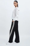 The Upside Black Flared Track Trousers In Black