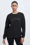 The Upside Organic Cotton Newport Logo Sweatshirt In Black