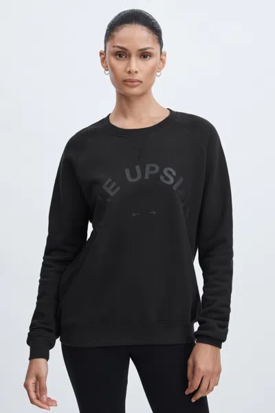 The Upside Black  Organic-cotton Logo Sweatshirt
