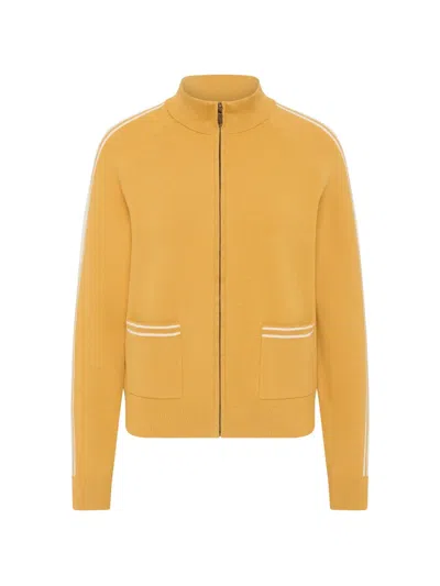 The Upside Bonito Dylan Side-stripe Cardigan In Yellow