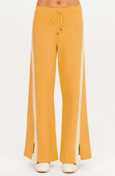 The Upside Bonito Moby Wide Leg Knit Pants In Yellow