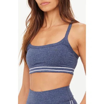 The Upside Bowery Baxter T-back Sports Bra In Blue