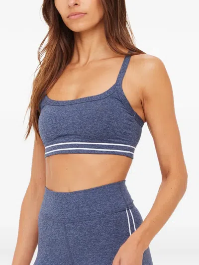 The Upside Bowery Baxter T-bar Sports Bra In Blue