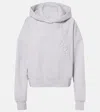 The Upside Byron Logo Cotton Jersey Hoodie In Gray