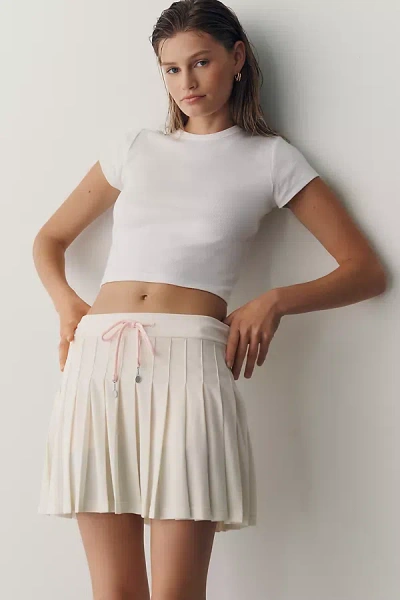 The Upside Cadiz Pleated Mini Skirt In White