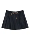 The Upside Wool Cadiz Pleated Mini Skirt In Black