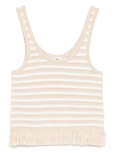 The Upside Freida Knitted Striped Cotton Top