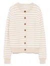 The Upside Isabeli Striped Cotton Cardigan