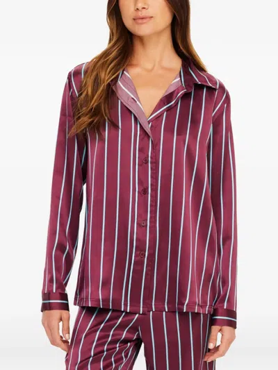 The Upside Capela Billy Silk Shirt In Red