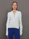 The Upside Carnaby Pari Zip Knit Jacket In White