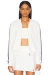 The Upside Carnaby Pari Zip Knit Jacket In White