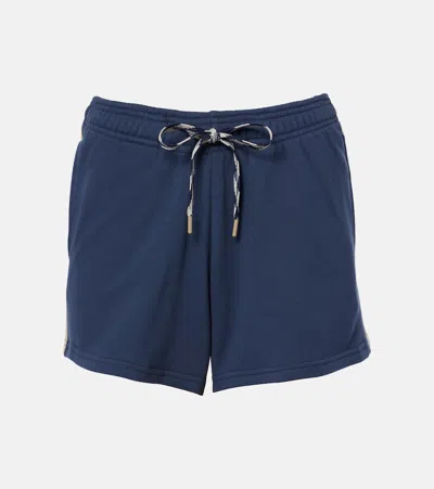 The Upside Cascade Cotton Shorts In Blue