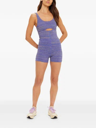 The Upside Cassandra Cut-out Bodysuit In Blue