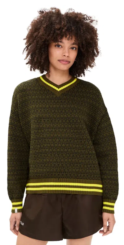 The Upside Castilla Clementine Pullover Mit V-ausschnitt In Green